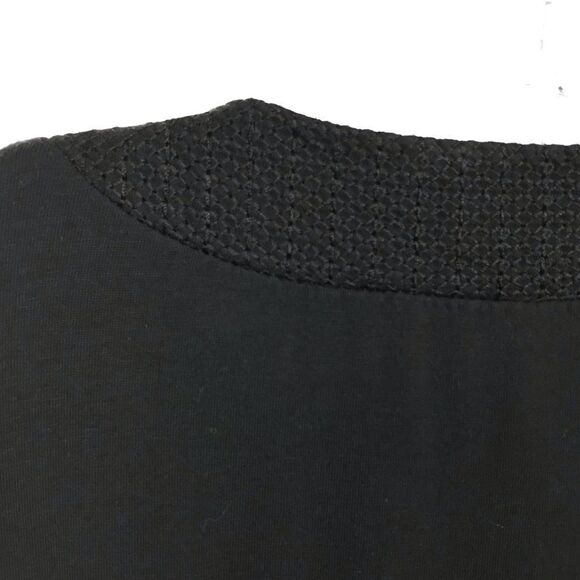 Adrianna Papell Black Flowy Shark Bite Blouse - Picture 4 of 4